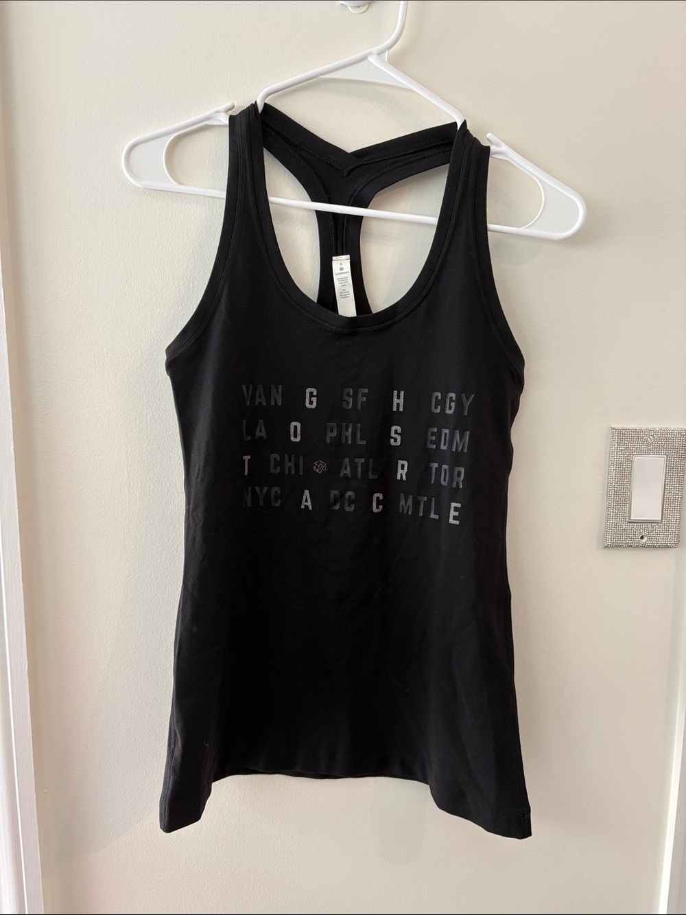 Lululemon racer black tank black Limited edition ghostrace
